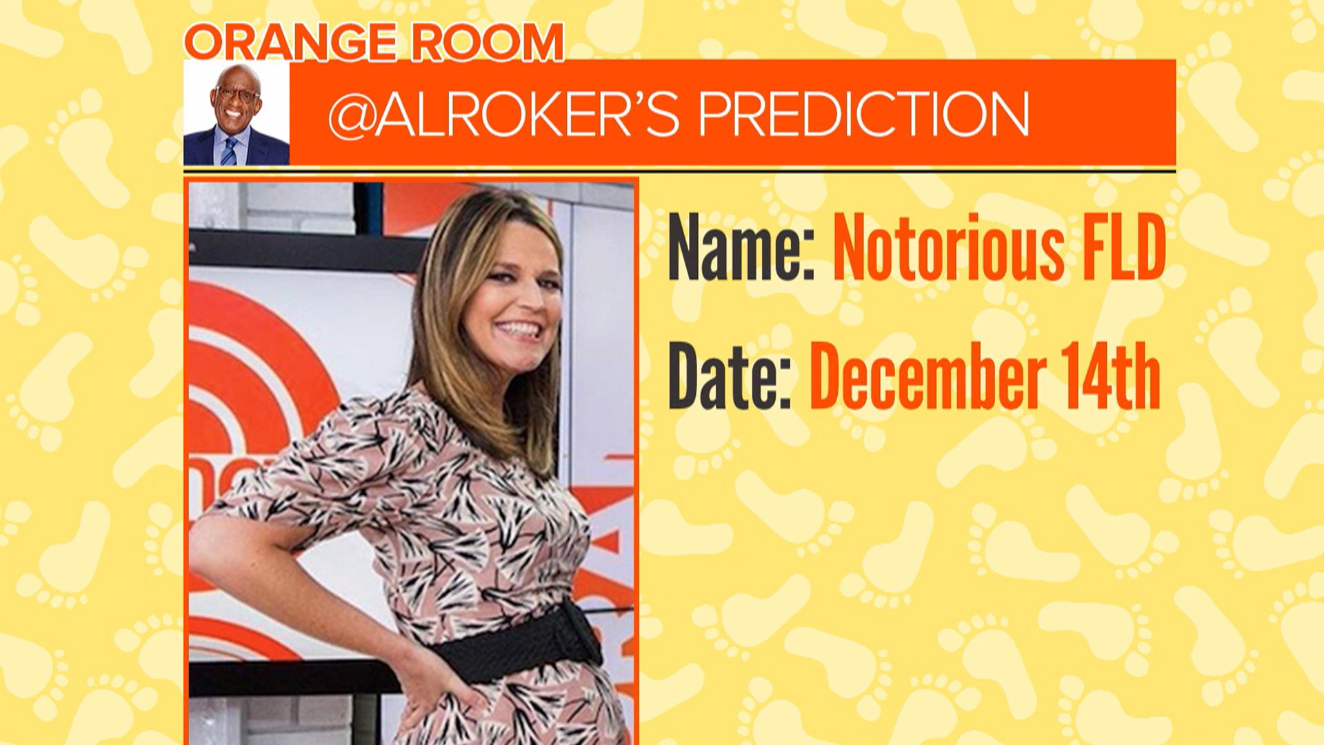 What will Savannah name her baby? Al Roker suggests 'Notorious FLD'