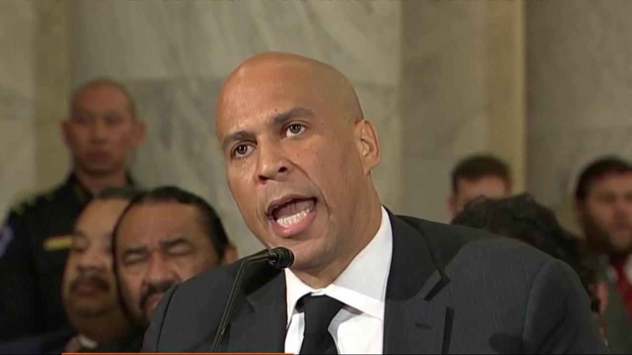Sen. Cory Booker testifies against Jeff Sessions, Trump's pick for attorney general