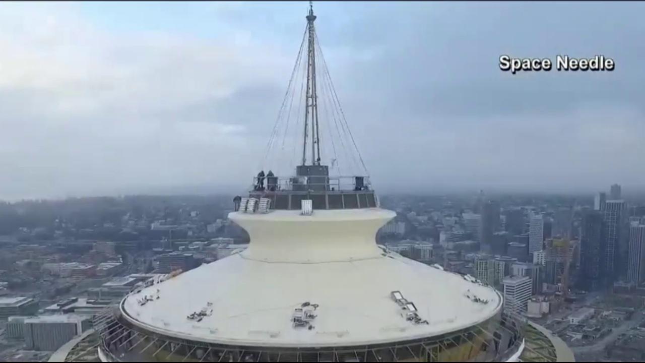 Video released of drone crashing into Seattle's Space Needle