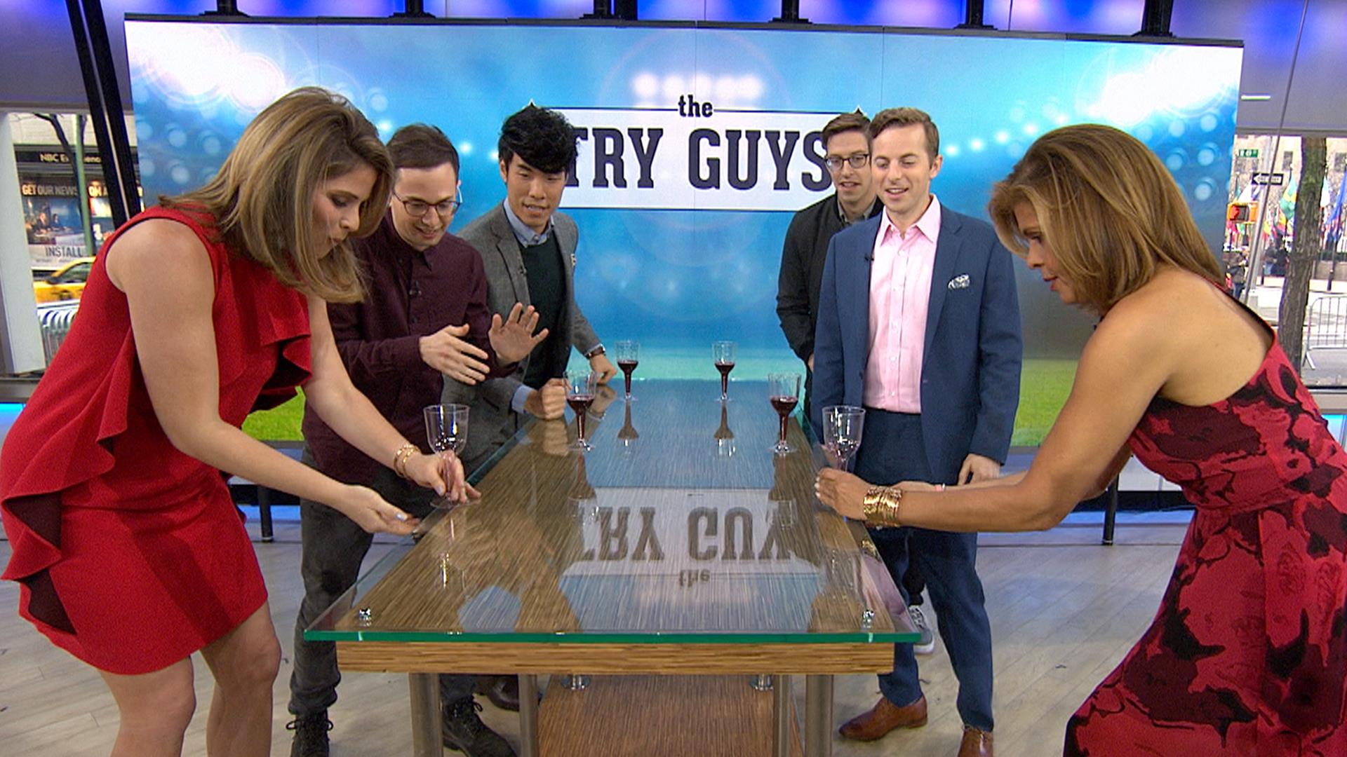 Watch BuzzFeed's Try Guys play flip cup with Hoda and Jenna