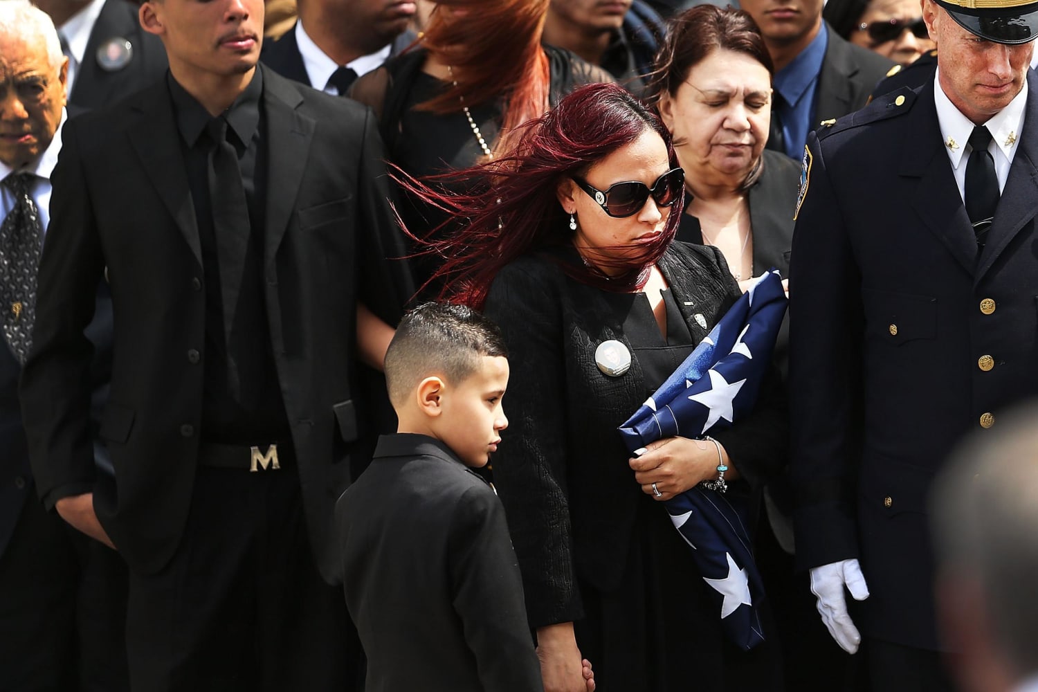 Image: Funeral Held For NYPD Officer Injured While Investigating Fire In High Rise