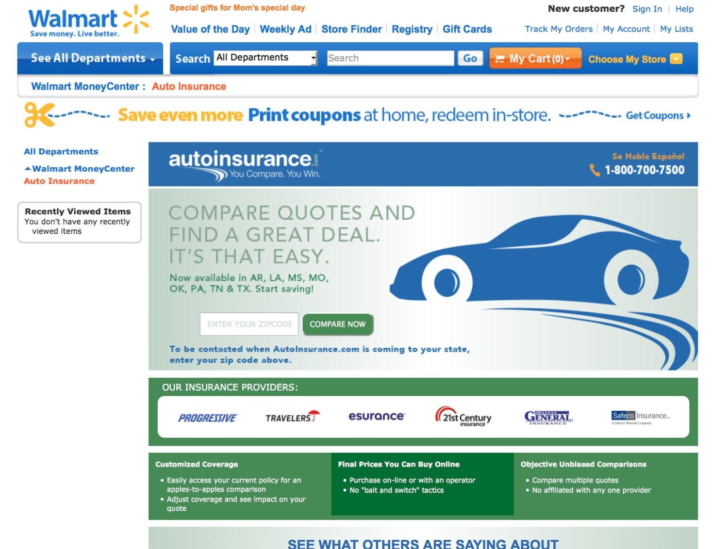 ... the world's largest retailer, is making a foray into auto insurance