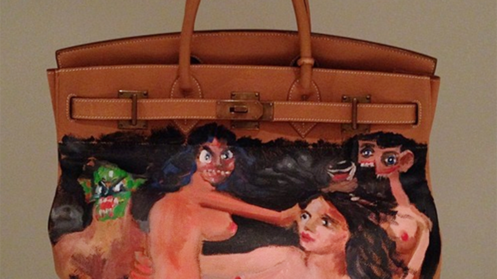 Dear Kim, Merry Christmas: Here's a Birkin bag covered in nudes. Love, Kanye