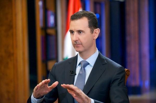 Syrian President Bashar Assad during an interview