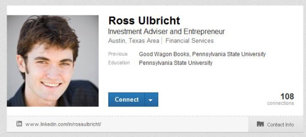 Ross William Ulbricht's LinkedIn Profile