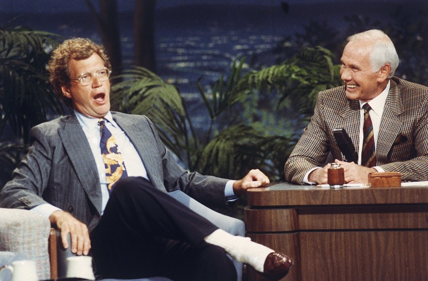 Check Out What David Letterman and Johnny Carson Looked Like  on 8/30/1991 