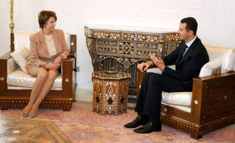 IMAGE: Pelosi and al-Assad