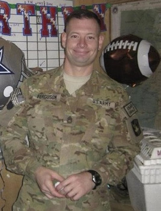 Image: Sergeant First Class Daniel Ferguson, of Florida, who served as a transportation supervisor and had been deployed to Kuwait, Iraq and Afghanistan, is pictured in this undated handout