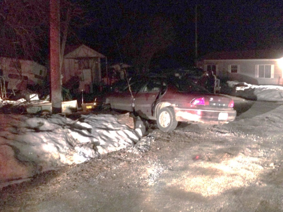 Image: Scene of crash in Noblesboro, Maine