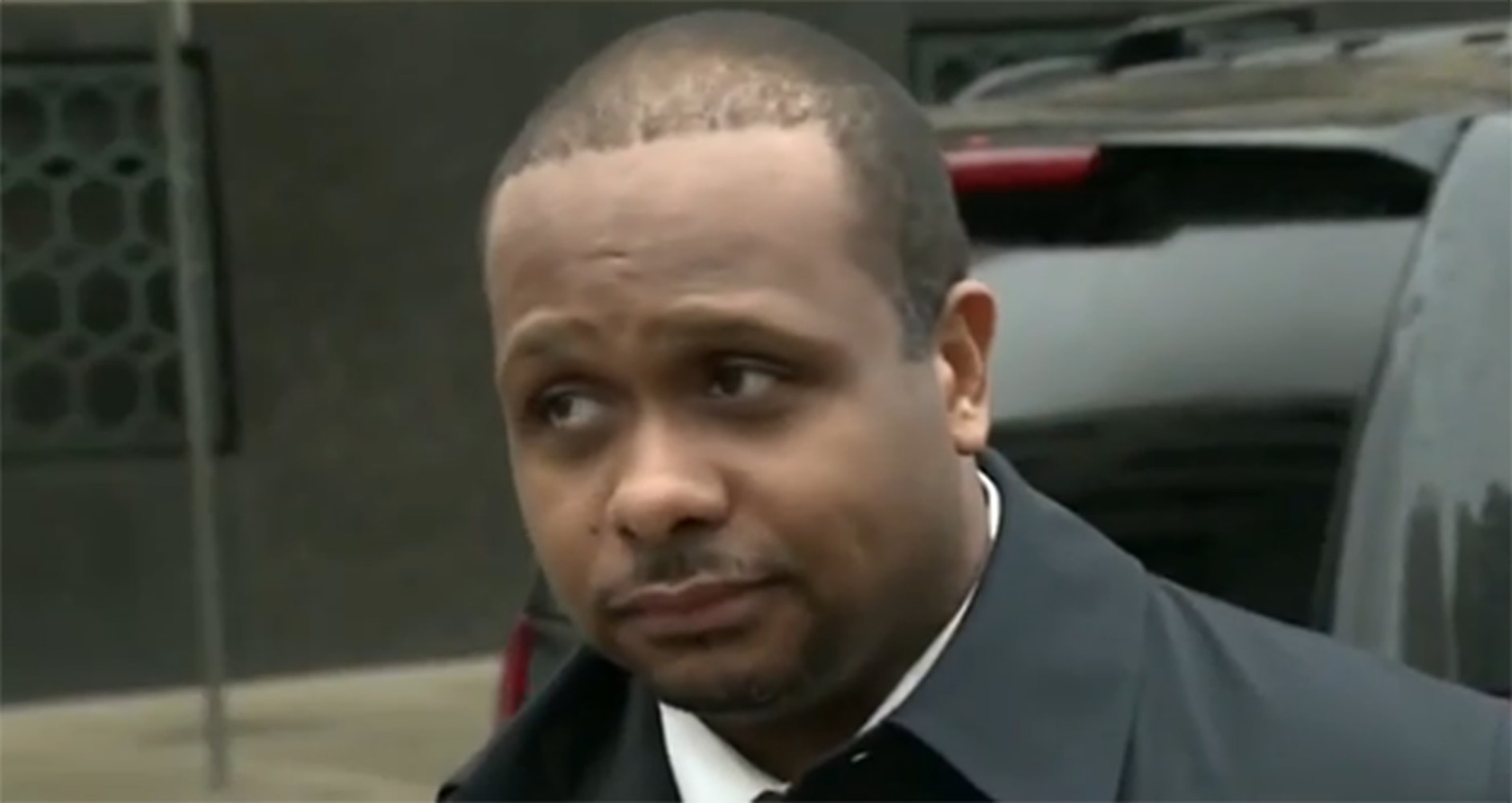 Detroit police officer David Hansberry leaves court on April 9. Hansberry is one of two Detroit police officers accused of robbing drug dealers and stealing ... - 150409-detroit-cop-hansberry-mn-2217_8628d7bbc84ea22b26fa50b8645e23b3.nbcnews-ux-2880-1000