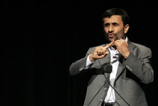 Image: Iranian President Ahmadinejad speaks at Columbia University in 2007
