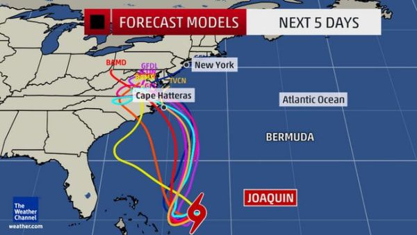 Image: Weather Channel graphic on Joaquin