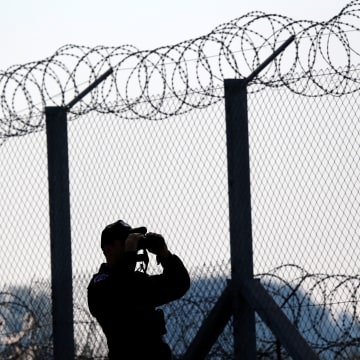 Image: The border fence near the village of Asotthalom, Hungary