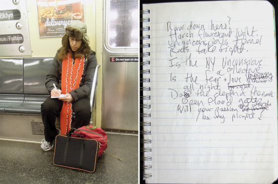 Madeline Schwartzman also writes poetry while her commute.