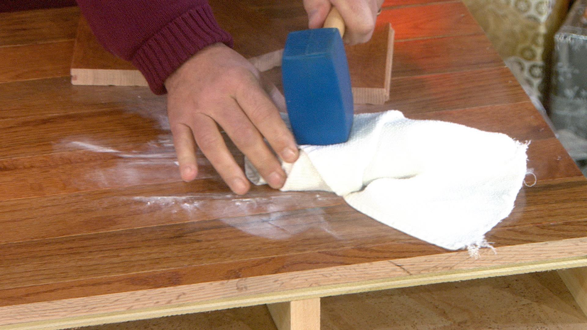 Solution for a squeaky wood floor: Would you believe baby powder?