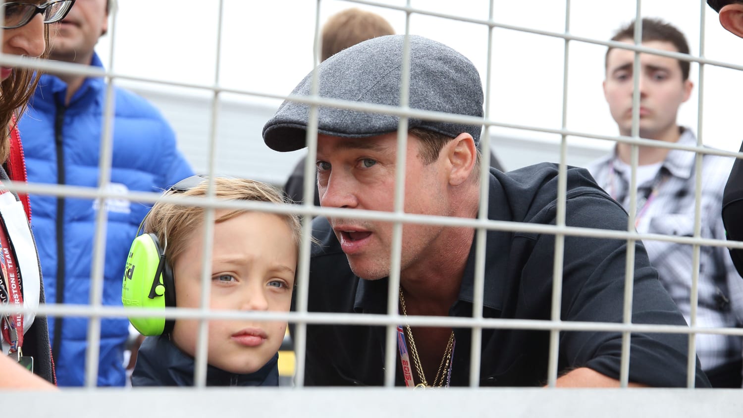 Brad Pitt shares father-son day with Knox at MotoGP British Grand Prix - TODAY.com2500 x 1407