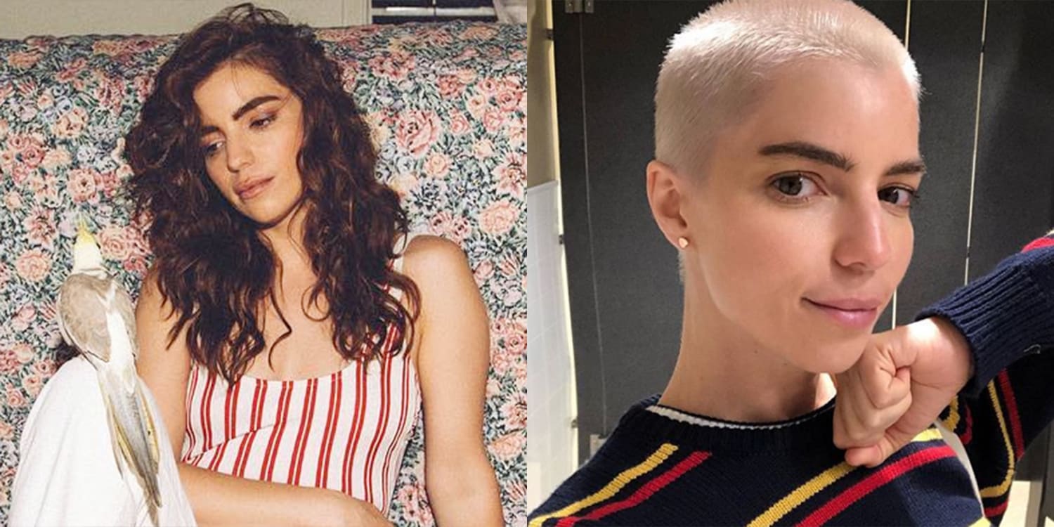 angela trimbur changes her hair several times after a cancer
