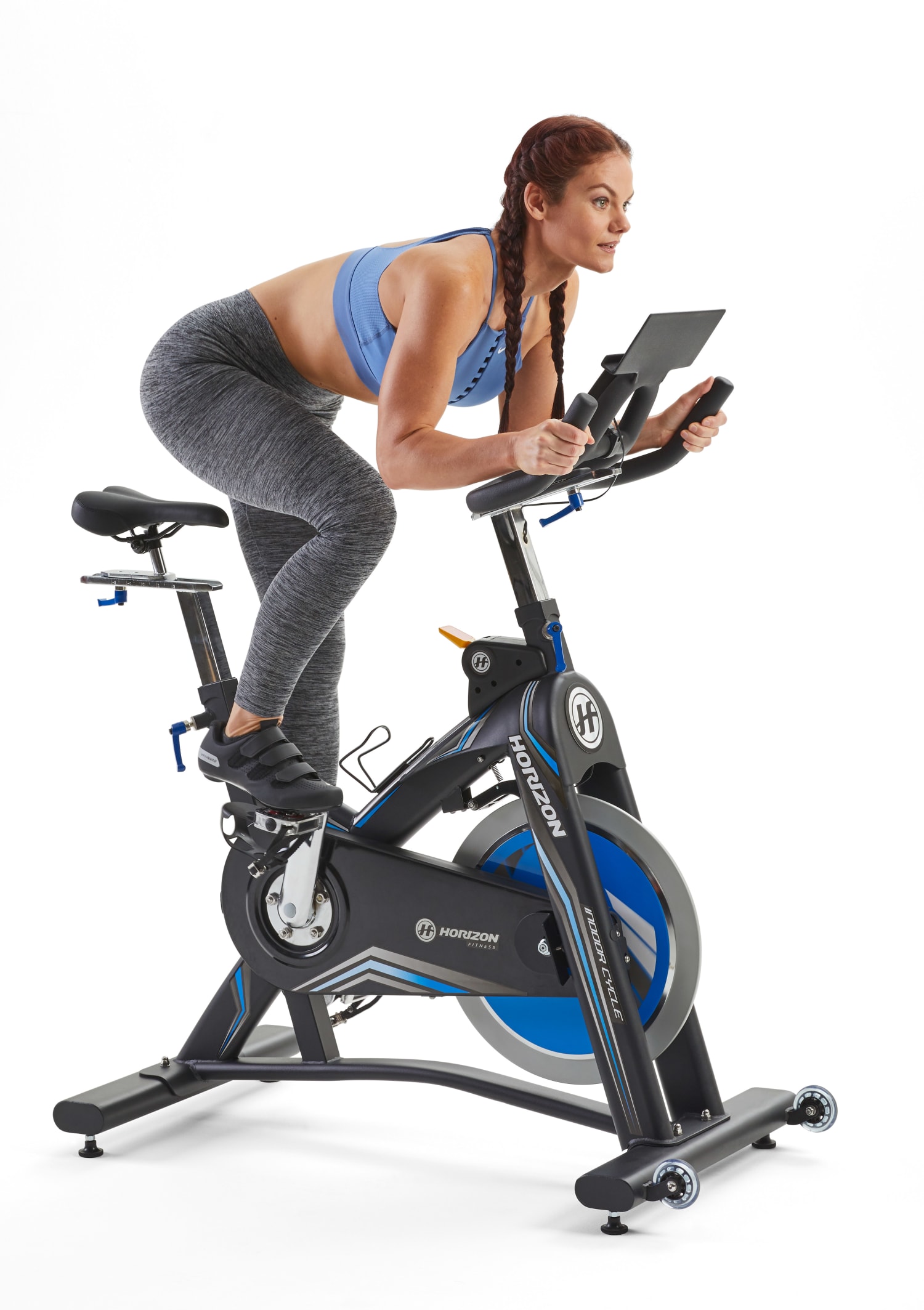 peloton indoor exercise bike with hd touch screen