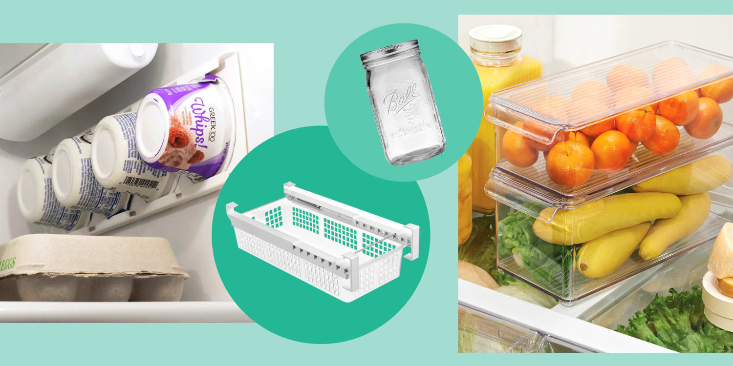Home Refrigerator Plastic Food Organizer Eggs Fruits Storage Box Hanging Basket 