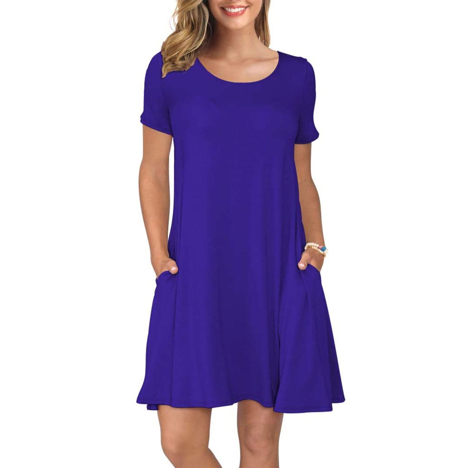 purple shirt dress