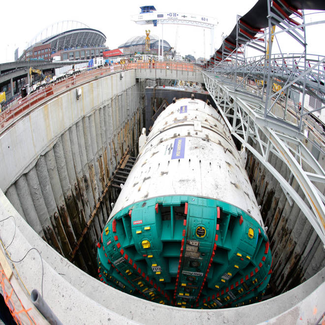 The massive Big Bertha drill in Seattle, stopped by a ... tiny steel pipe.