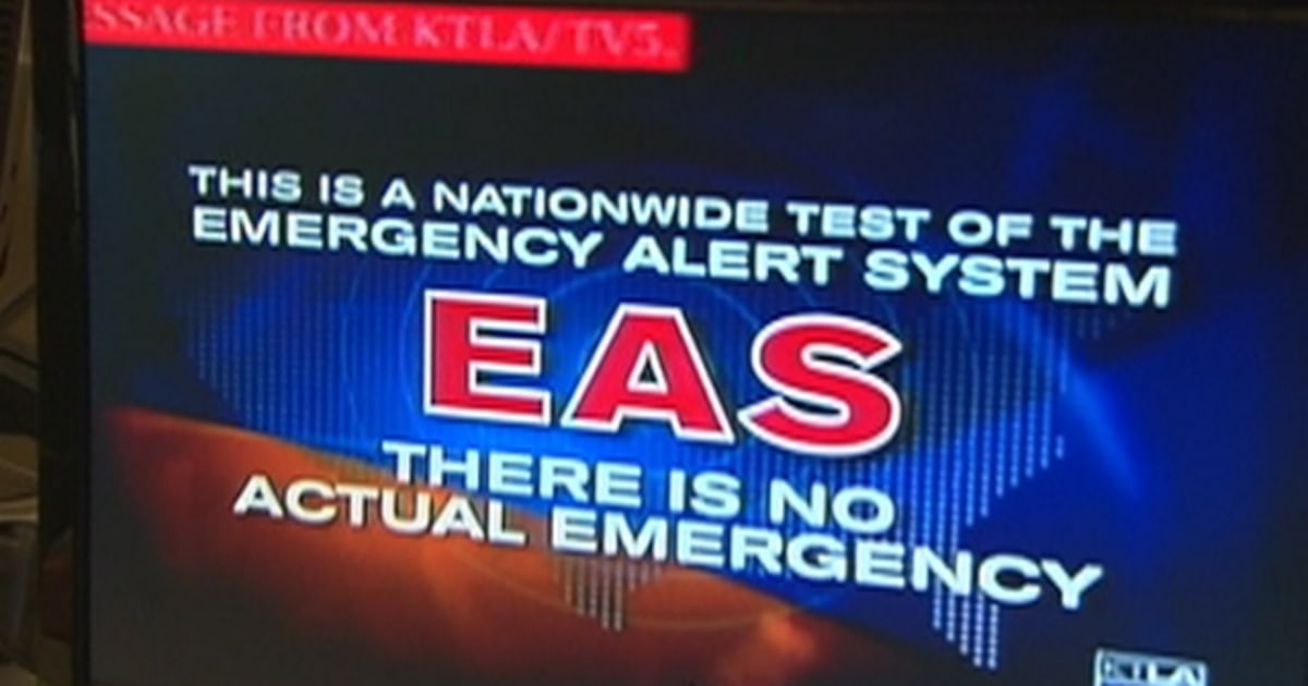 FEMA tests emergency alert system