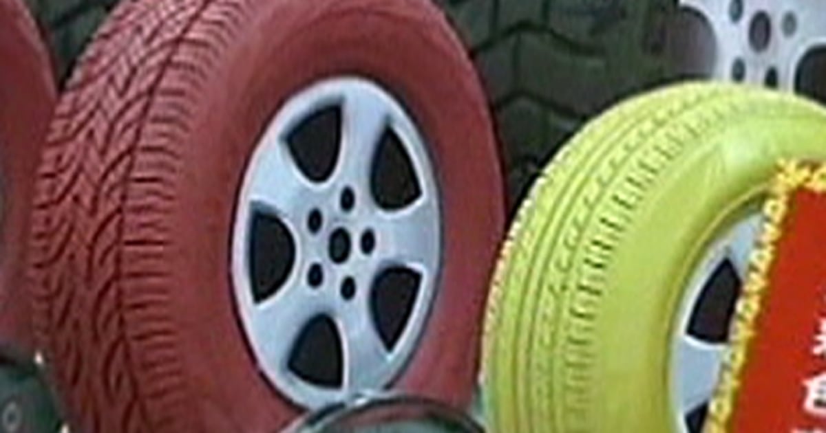 Colored tires hit the roads of China