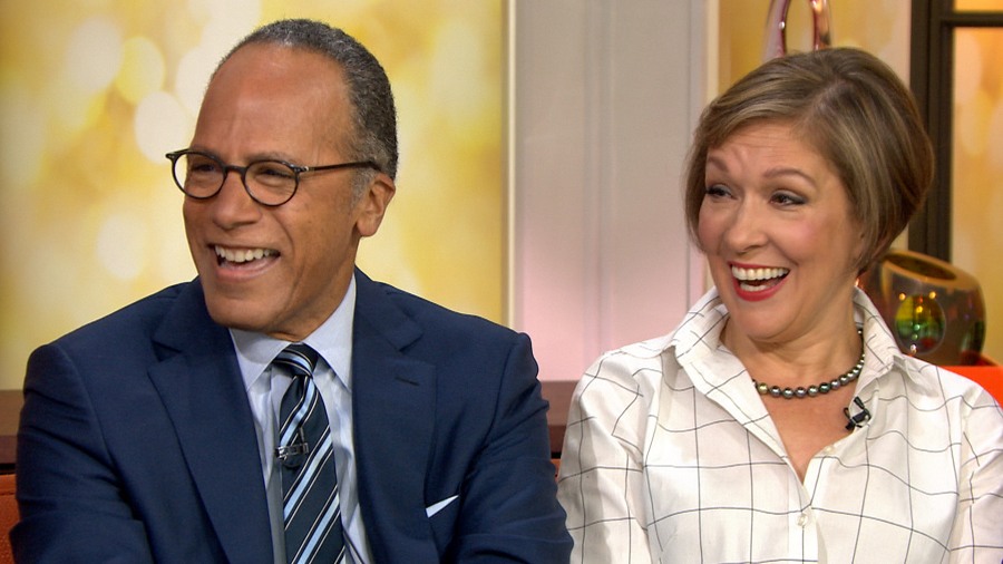 Carol Hagen looking happy with her husband Lester Holt