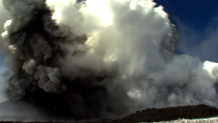 Mount Etna Eruption Catches Film Crew By Surprise Injures 10 Images, Photos, Reviews