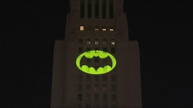 Bat-Signal lights up Los Angeles City Hall to honor actor Adam West