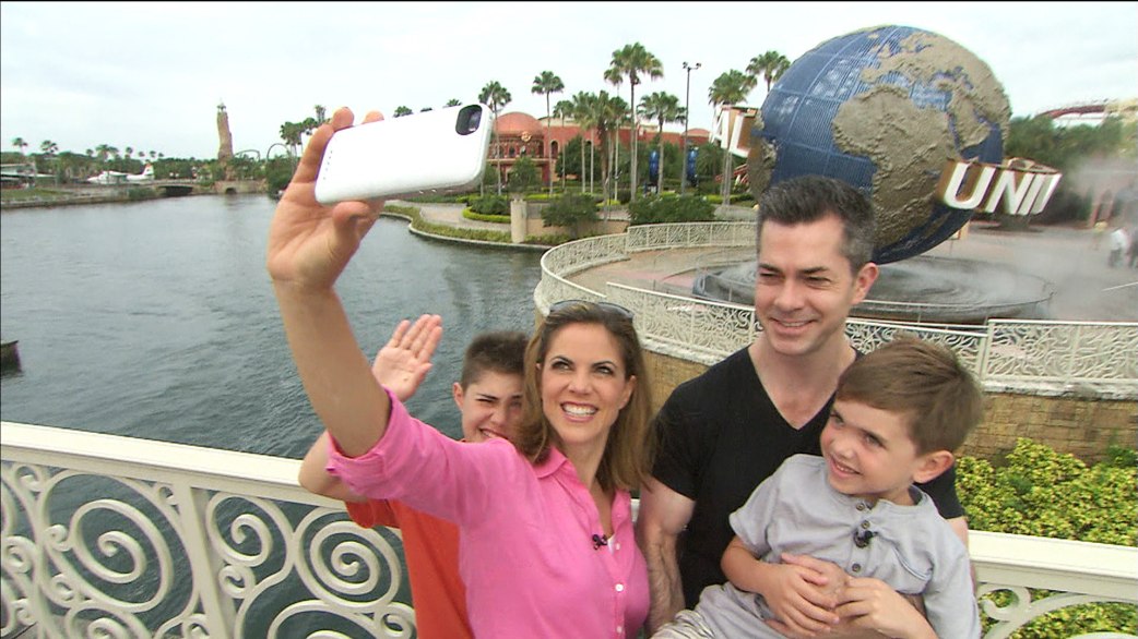 Natalie Morales and her husband Joe Rhodes with their children