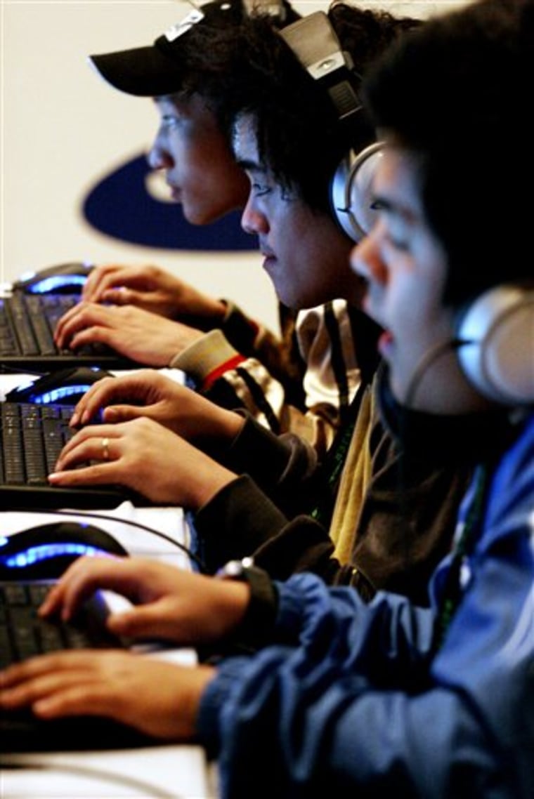 Players compete at World Cyber Games