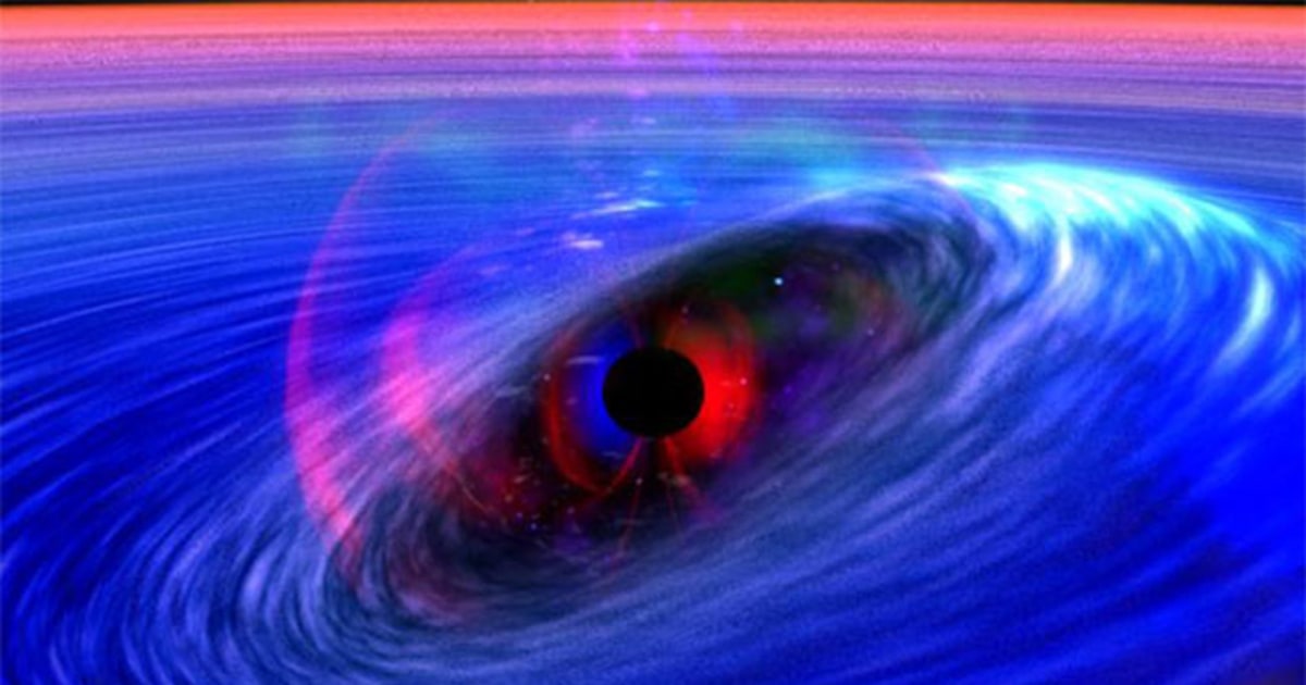 Black hole whips up wave in space-time