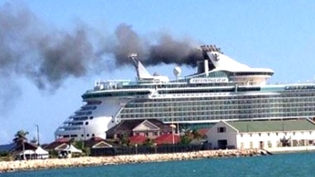 disney cruise ship on fire