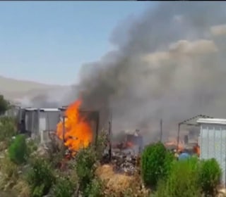 Massive Fire Destroys Syrian Refugee Camp in Lebanon
