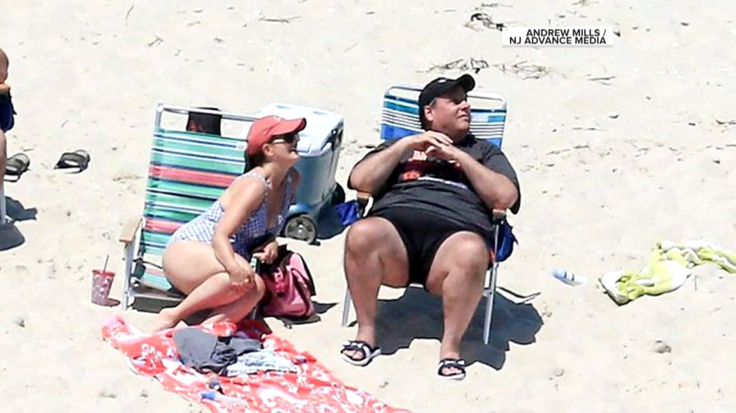 N.J. Gov. Chris Christie Pushes Back After Being Spotted on Beach ...