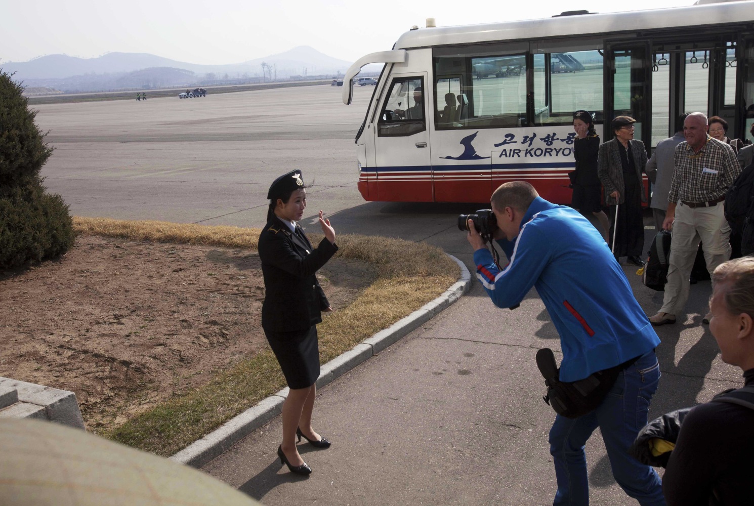 tourist runs into north korea
