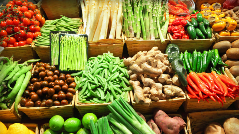 Verduras en un mercado