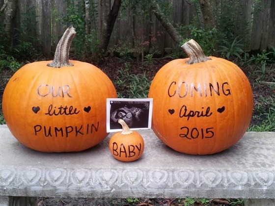 pumpkin birth announcement