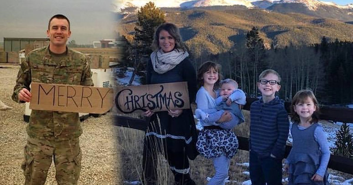 Military Wife Includes Deployed Husband In Family Christmas Photo