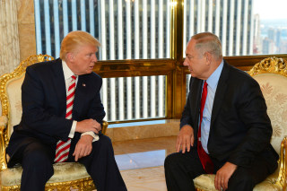 Image: Israeli Prime Minister Benjamin Netanyahu speaks to President Donald Trump