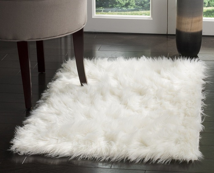 rug area fur bedroom faux sheepskin ivory shag carpet rugs safavieh fluffy dorm silky bedding tapis peau mouton round plush