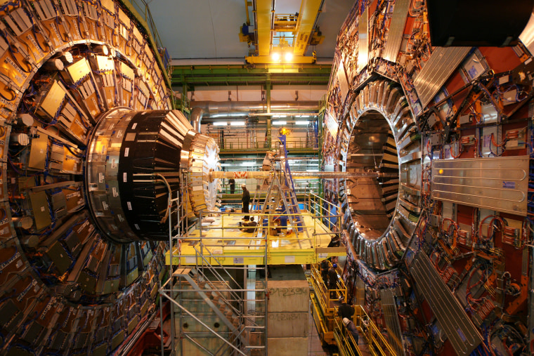 One of the particle detectors in CERN's Large Hadron Collider.