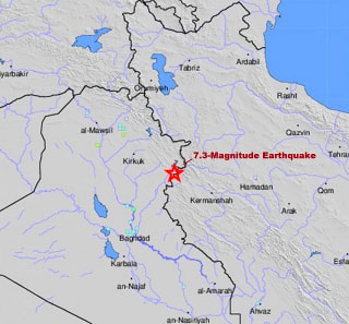 MAP: Iran-Iraq earthquake