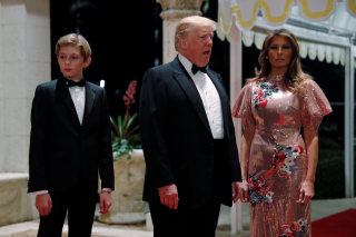Image: Barron Trump, Donald Trump and Melania Trump