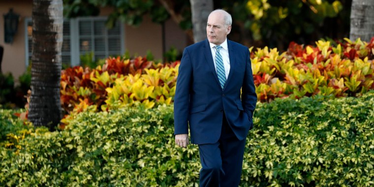 Image: White House Chief of Staff Kelly arrives for event by U.S. President Trump and Japan's Prime Minister Abe in Palm Beach