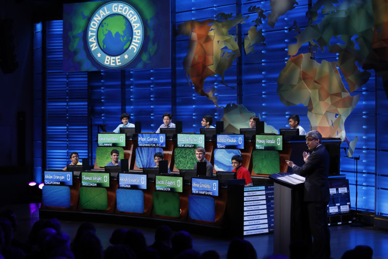 54 students are in the National Geographic Bee finals. Just 4 are girls.