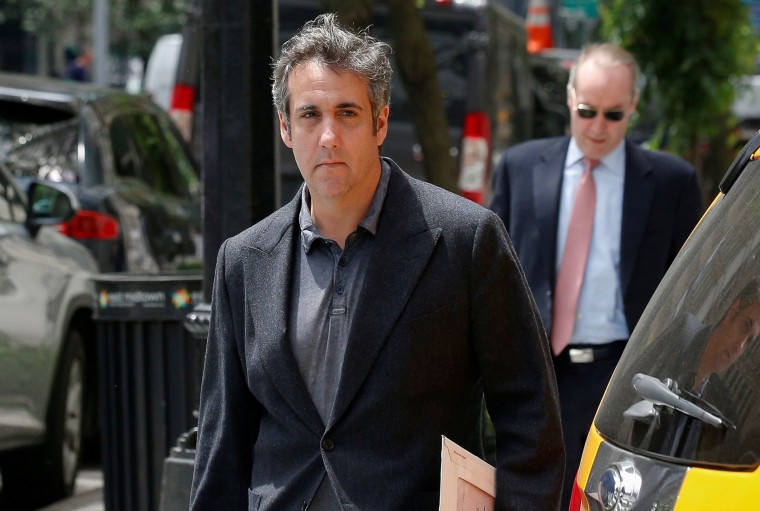 Image: U.S. President Donald Trump's personal lawyer Michael Cohen arrives at his hotel in New York City on June 20, 2018.