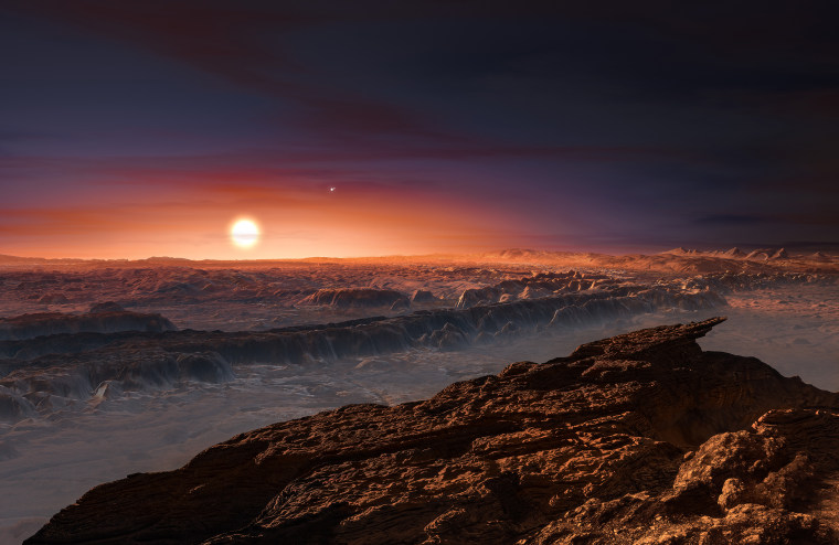 Image: Proxima b orbiting the red dwarf star Proxima Centauri