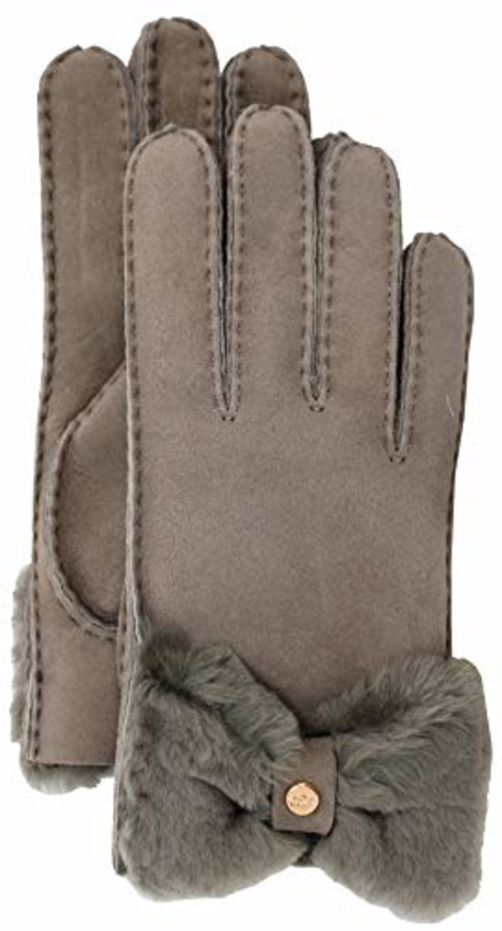 shearling lined gloves for women